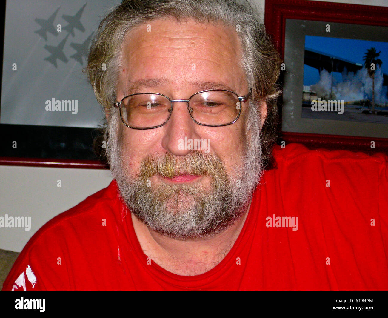 Middle Aged White Male With Glasses And A Beard Stock Photo Alamy