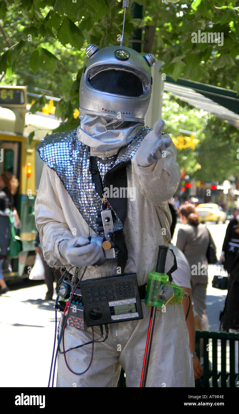 Street Busker Stock Photo