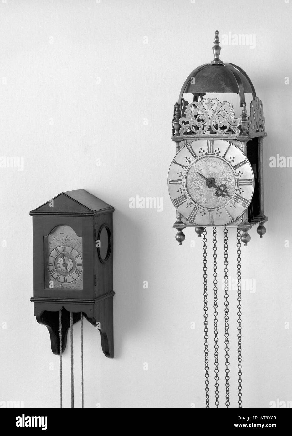 Wall clocks by Atkins and Windmills Stock Photo
