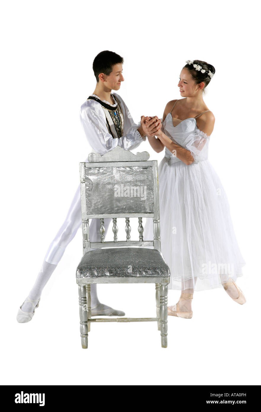 ballet dancers boy and girl couple duet teen Stock Photo Alamy