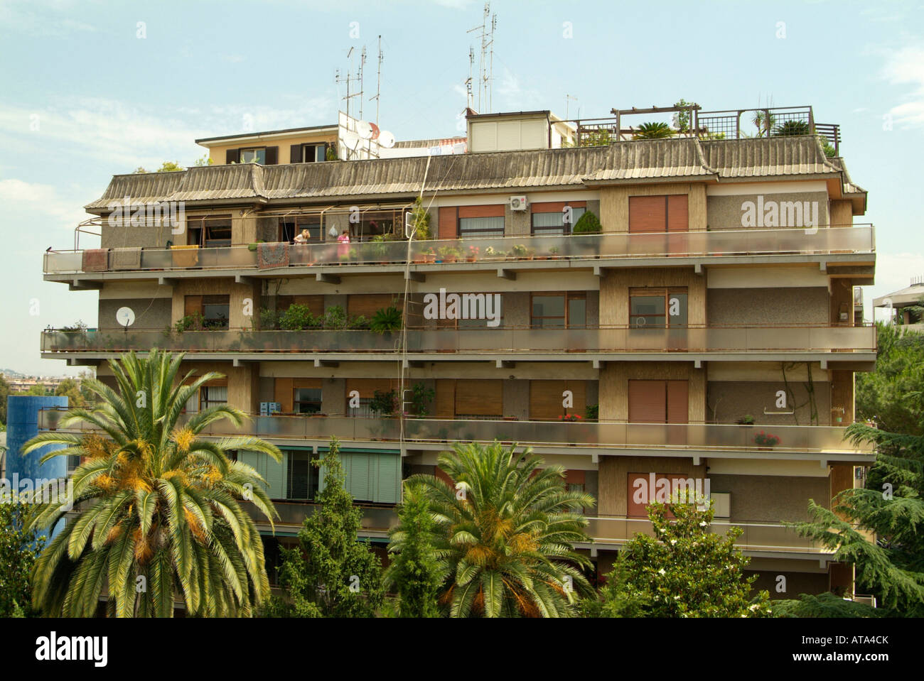 building in Rome in the EUR area Stock Photo