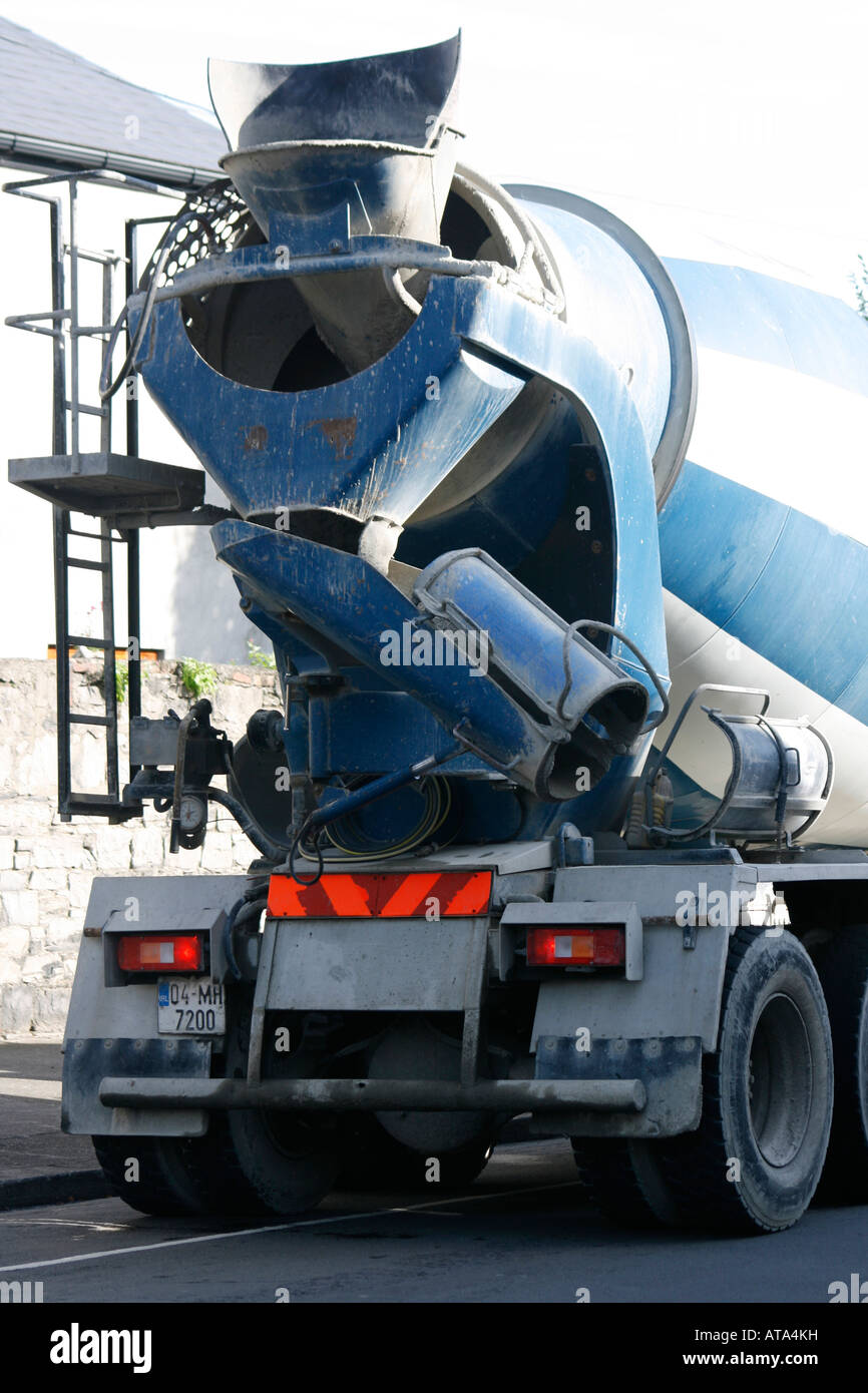 Cement truck ready to pour Stock Photo