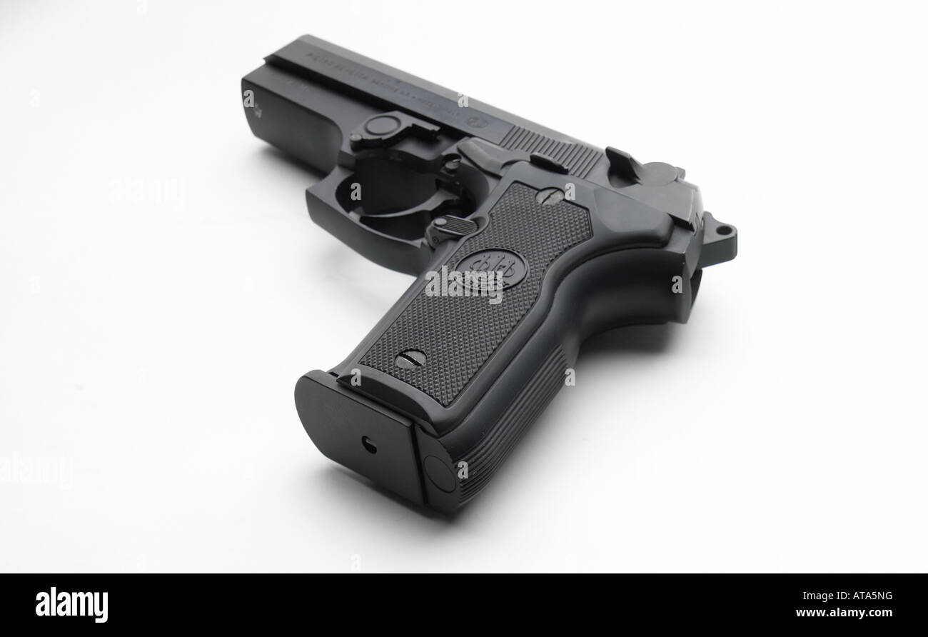 White Gun Frame gun on white background Stock Photo - Alamy