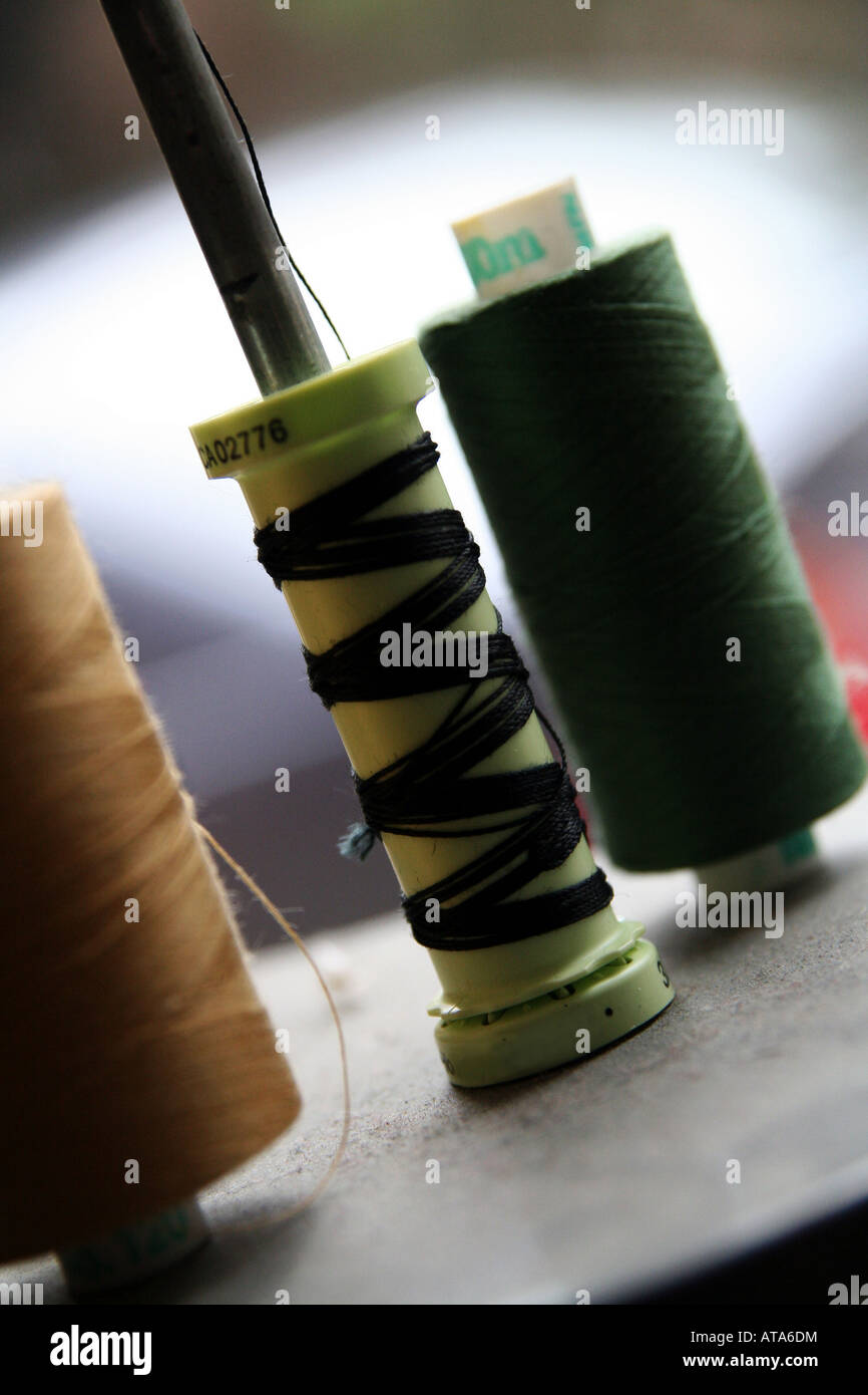 Cotton reels on sewing machine hi-res stock photography and images - Alamy