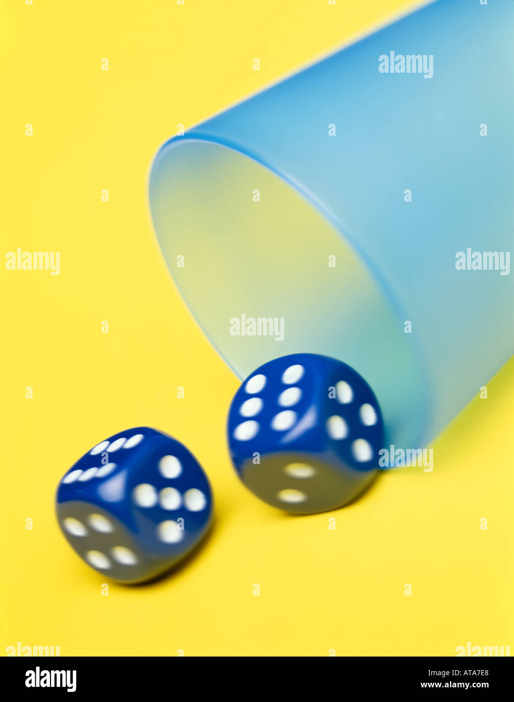 dice and cup Stock Photo Alamy