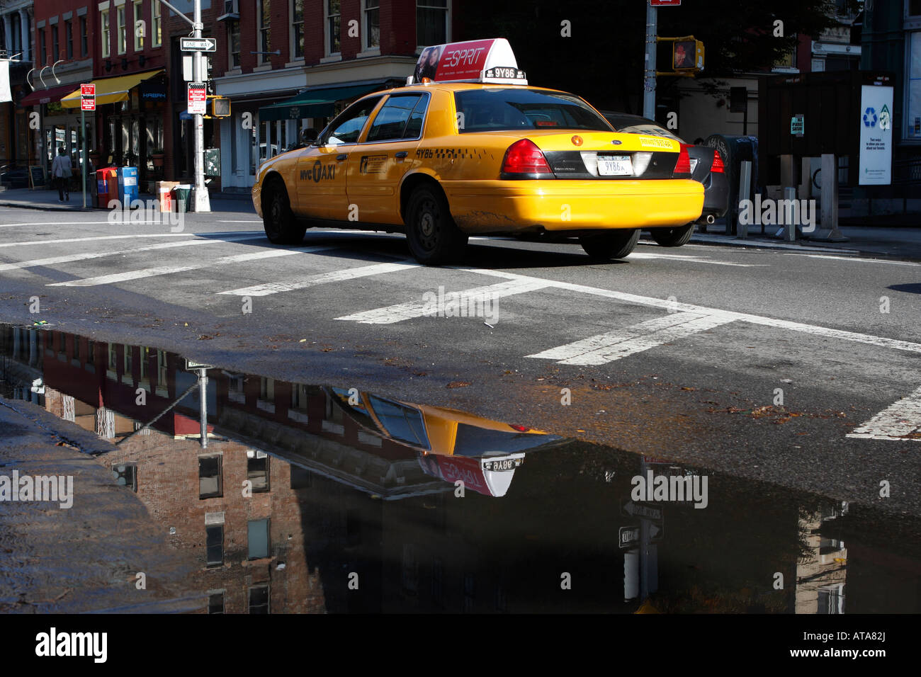 In New York City Reflection Stock Photo