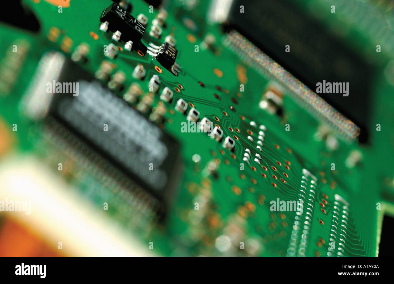 Close up of Circuit board Stock Photo