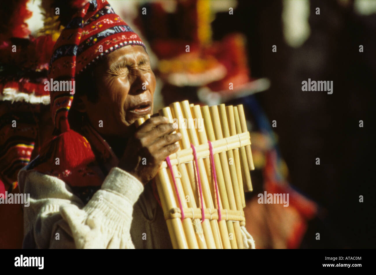 Pan flute player hi-res stock photography and images - Alamy