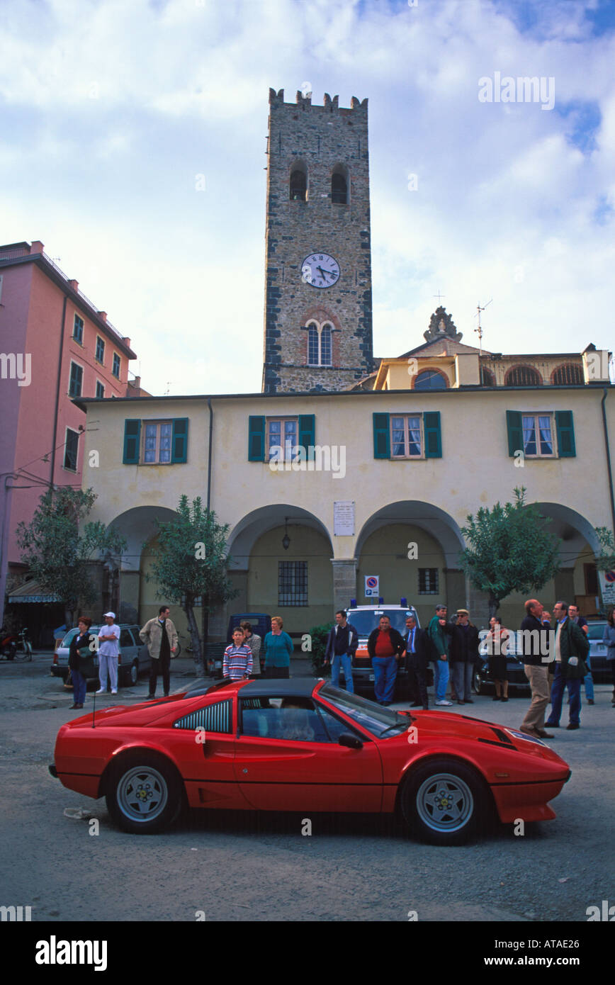 1982 Ferrari 308 Gtb Gts Quattrovalvole In The Town Square Monterosso Cinque Terre Italy Stock Photo Alamy