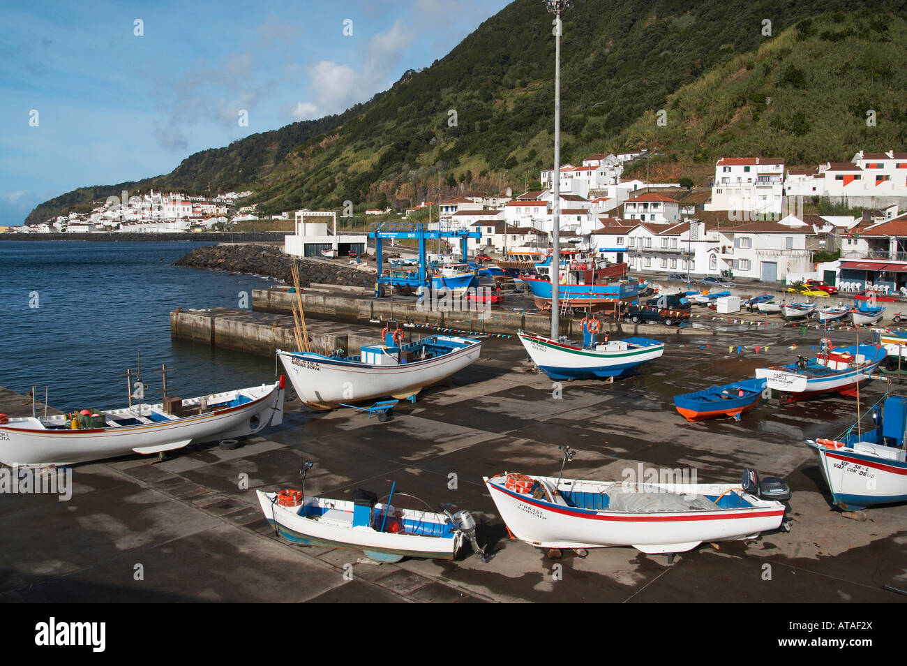 Ribeira Quente fishing village on Sao Miguel island in The Azores Stock ...