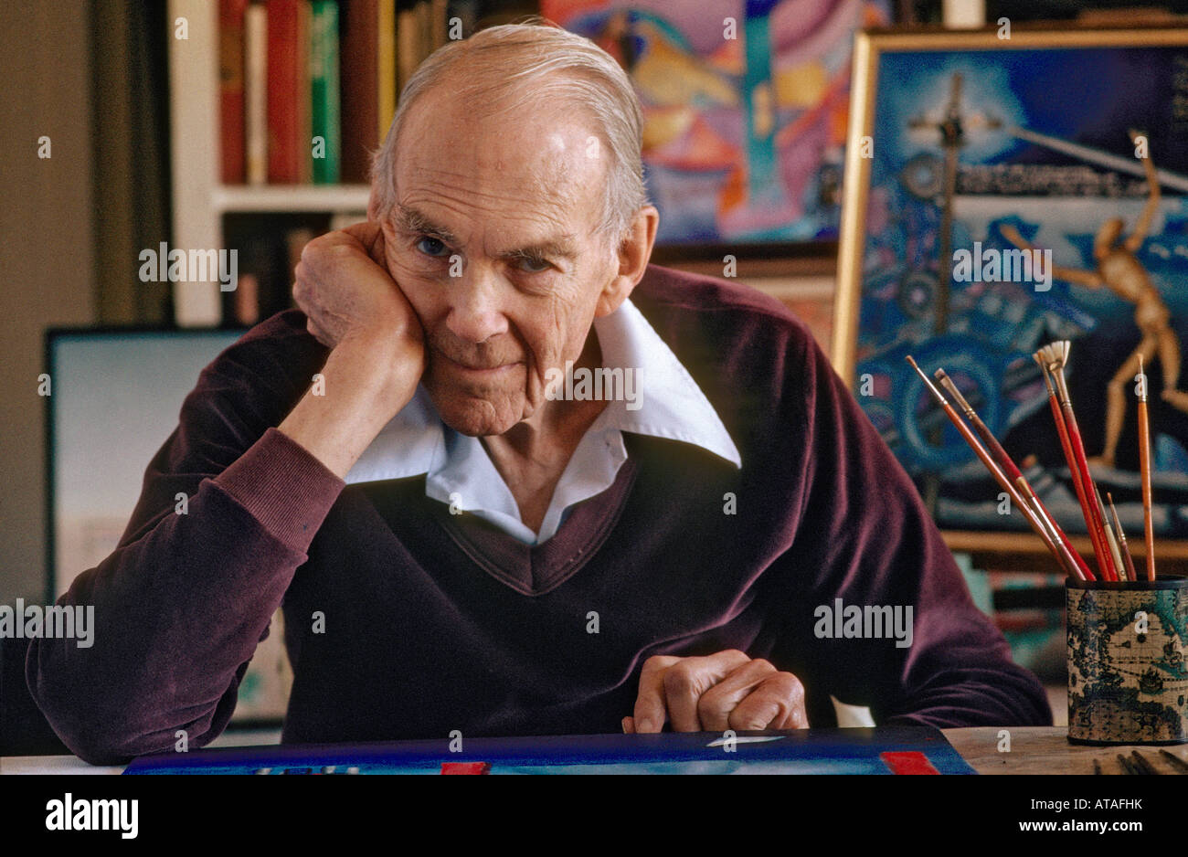 Portrait painter old man hi-res stock photography and images - Alamy