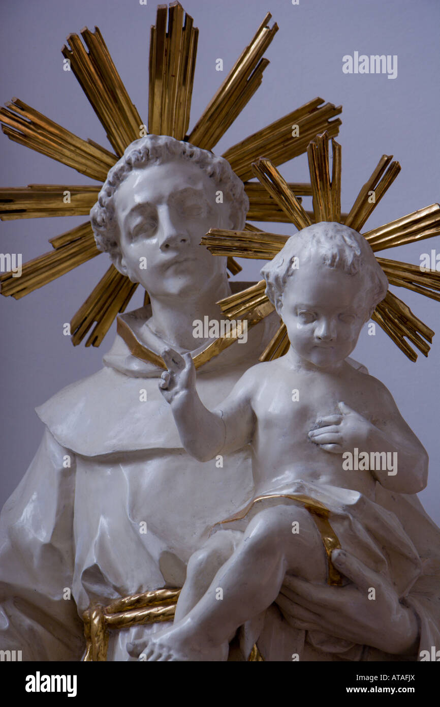 Close-up of statue in the Jesuit Church in Heidelberg Stock Photo