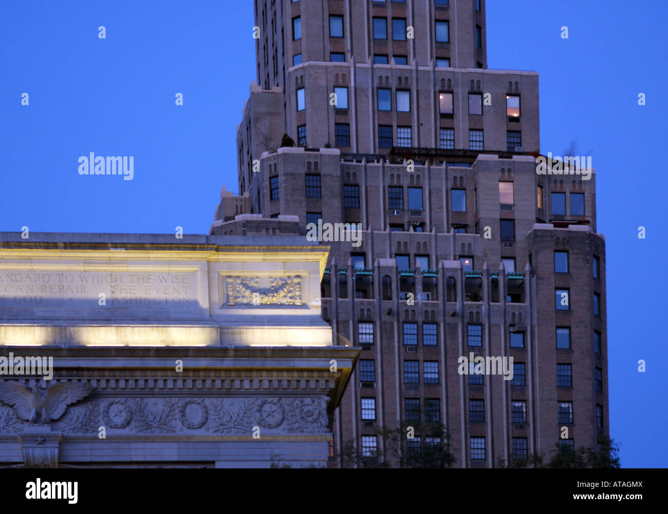 In New York City Washington Sq Park and surroundings Stock Photo Alamy