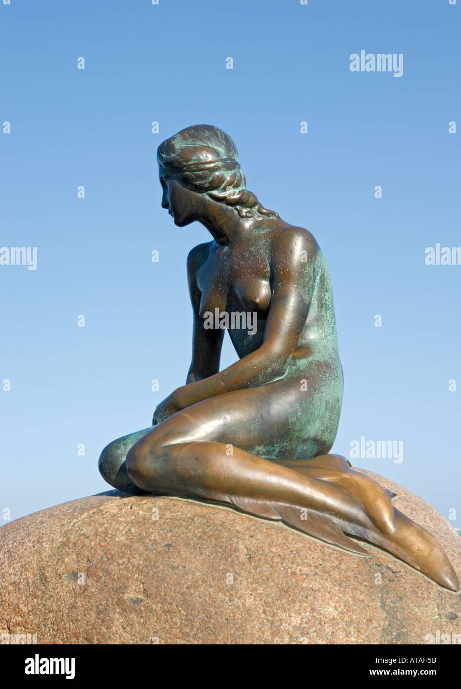 Copenhagen Denmark The Little mermaid statue Stock Photo