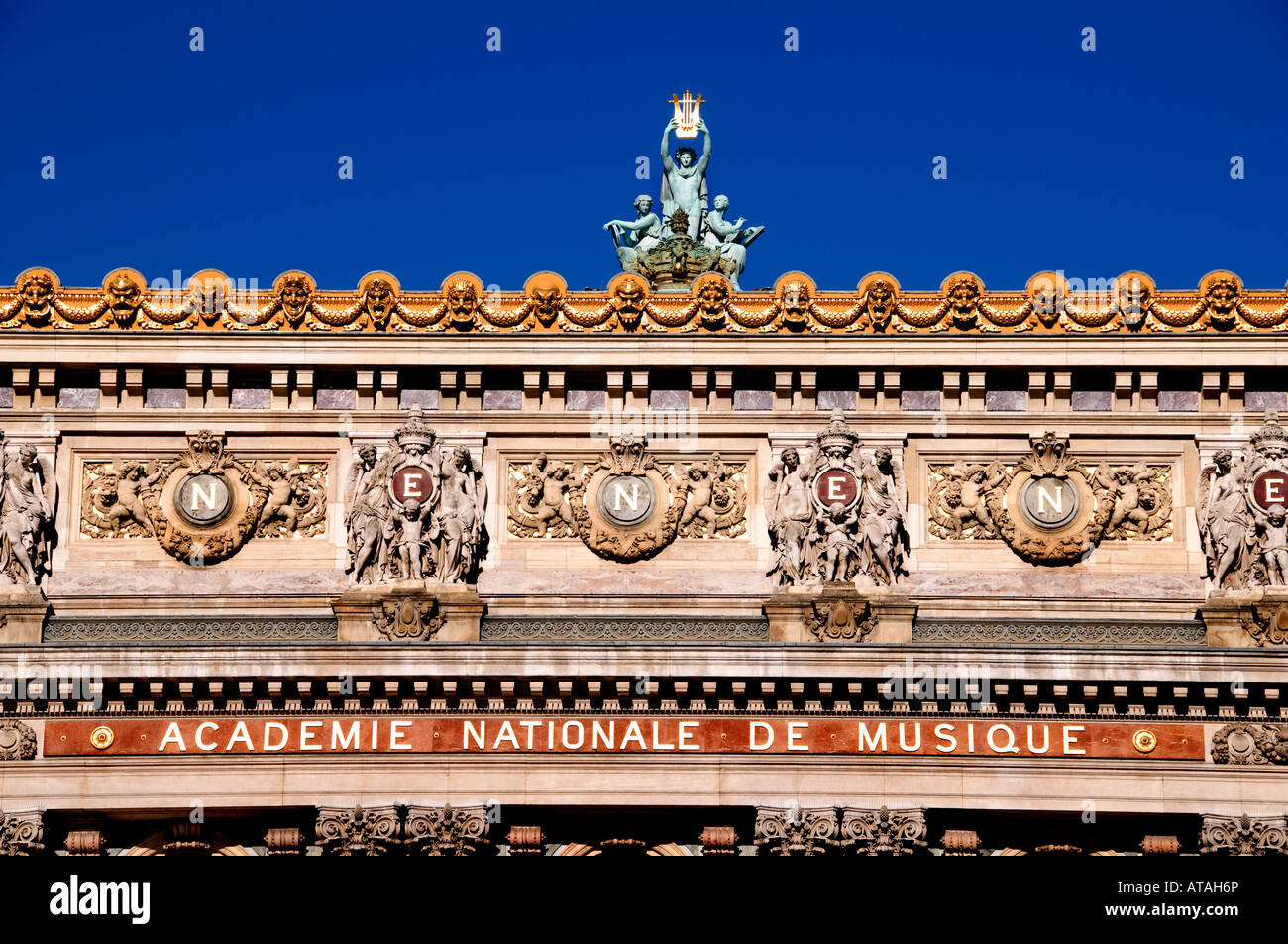 Opera Paris, The Palais Garnier, music dance ,theatre  lyric, ballet performance ,show sensuality Stock Photo