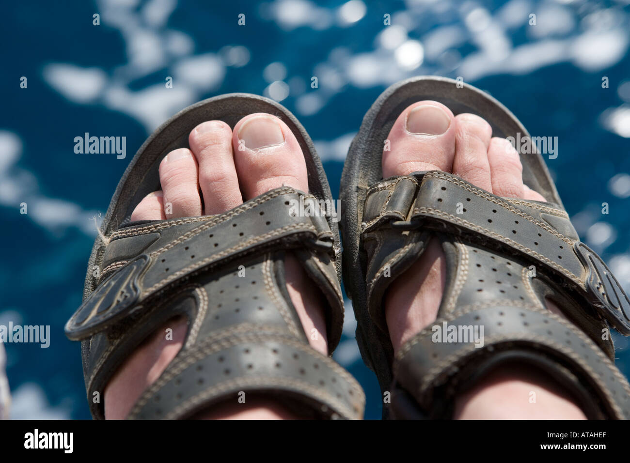 Feet and sandles hi-res stock photography and images - Alamy
