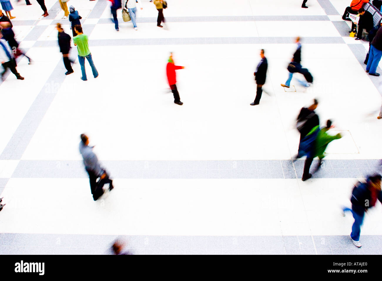 People on the move in Liverpool street station Stock Photo