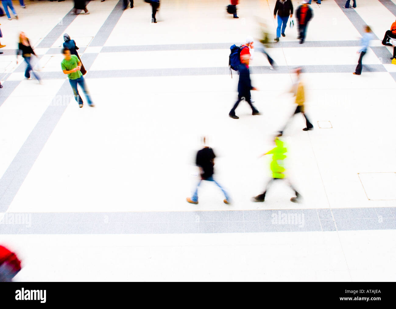 Commuters at Liverpool street station Stock Photo