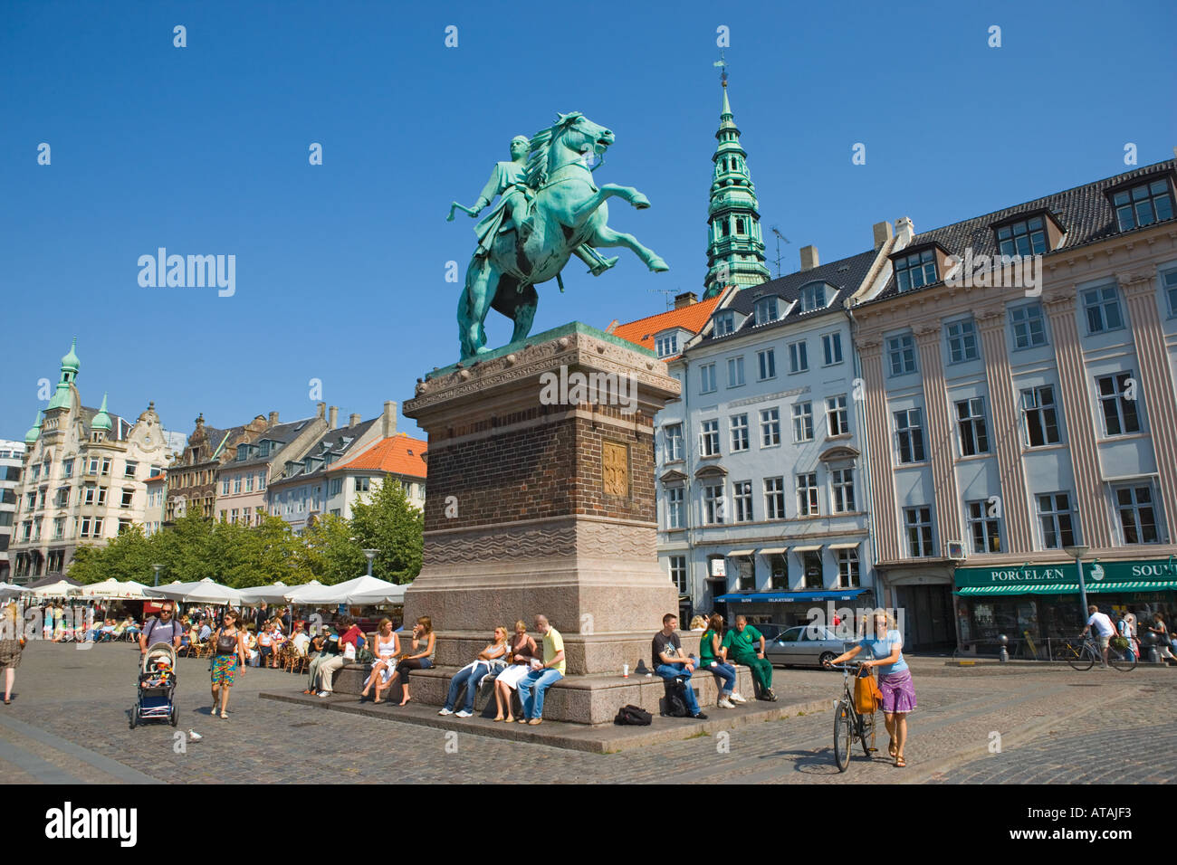 Copenhagen Denmark Equestrian statue of Absalon 1128 1201 in