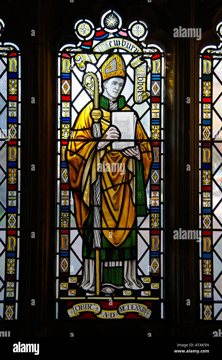 Stained Glass Window Bristol Cathedral Stock Photo Alamy