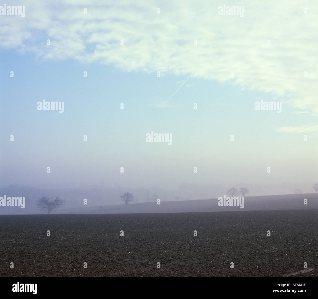 Mist field norfolk england hi-res stock photography and images - Alamy
