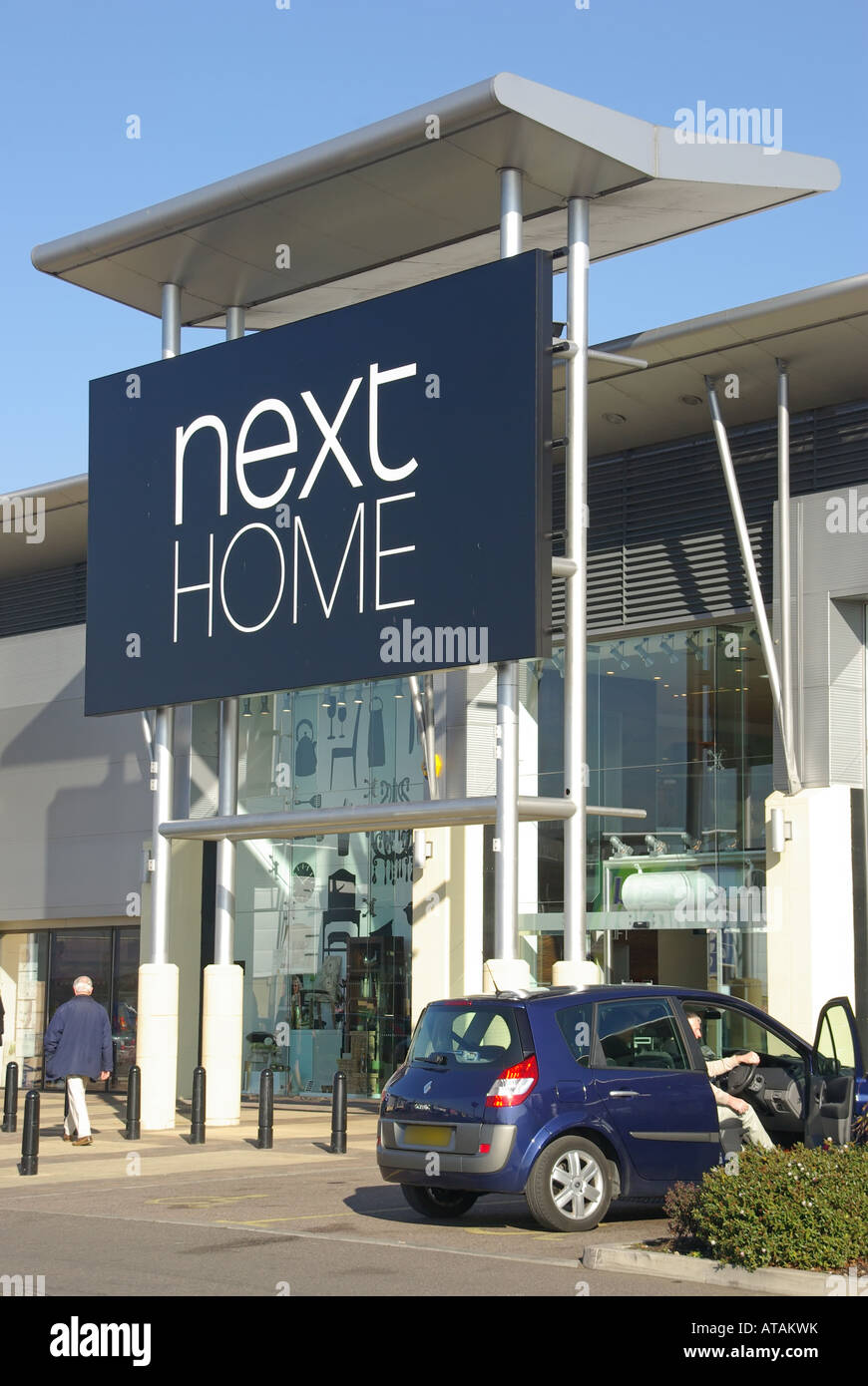 Next Home store sign and canopy over entrance at the Lakeside out of