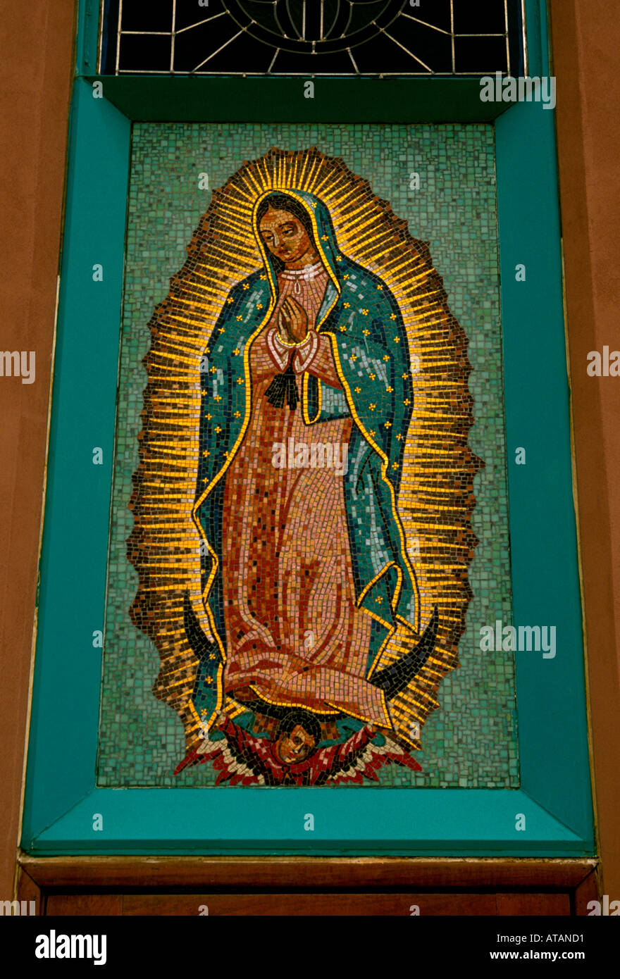Our Lady of Guadalupe Parish, Albuquerque, Bernalillo County, New Mexico, United States Stock Photo