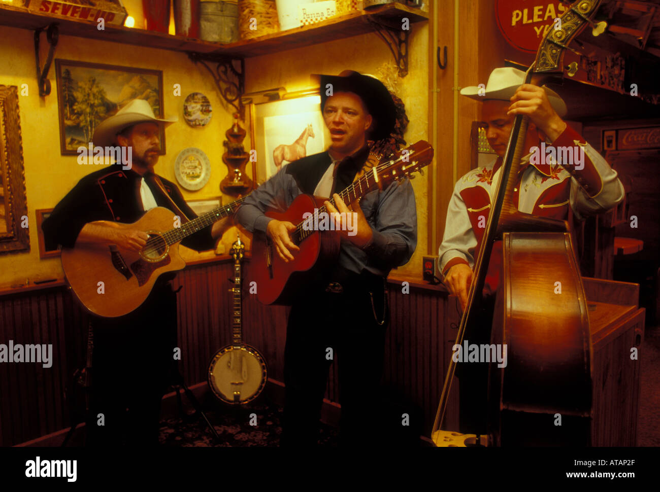 Syd Masters and the Swing Riders band, Syd Masters, Swing Riders band, country music band, trio, Albuquerque, Bernalillo County, New Mexico Stock Photo