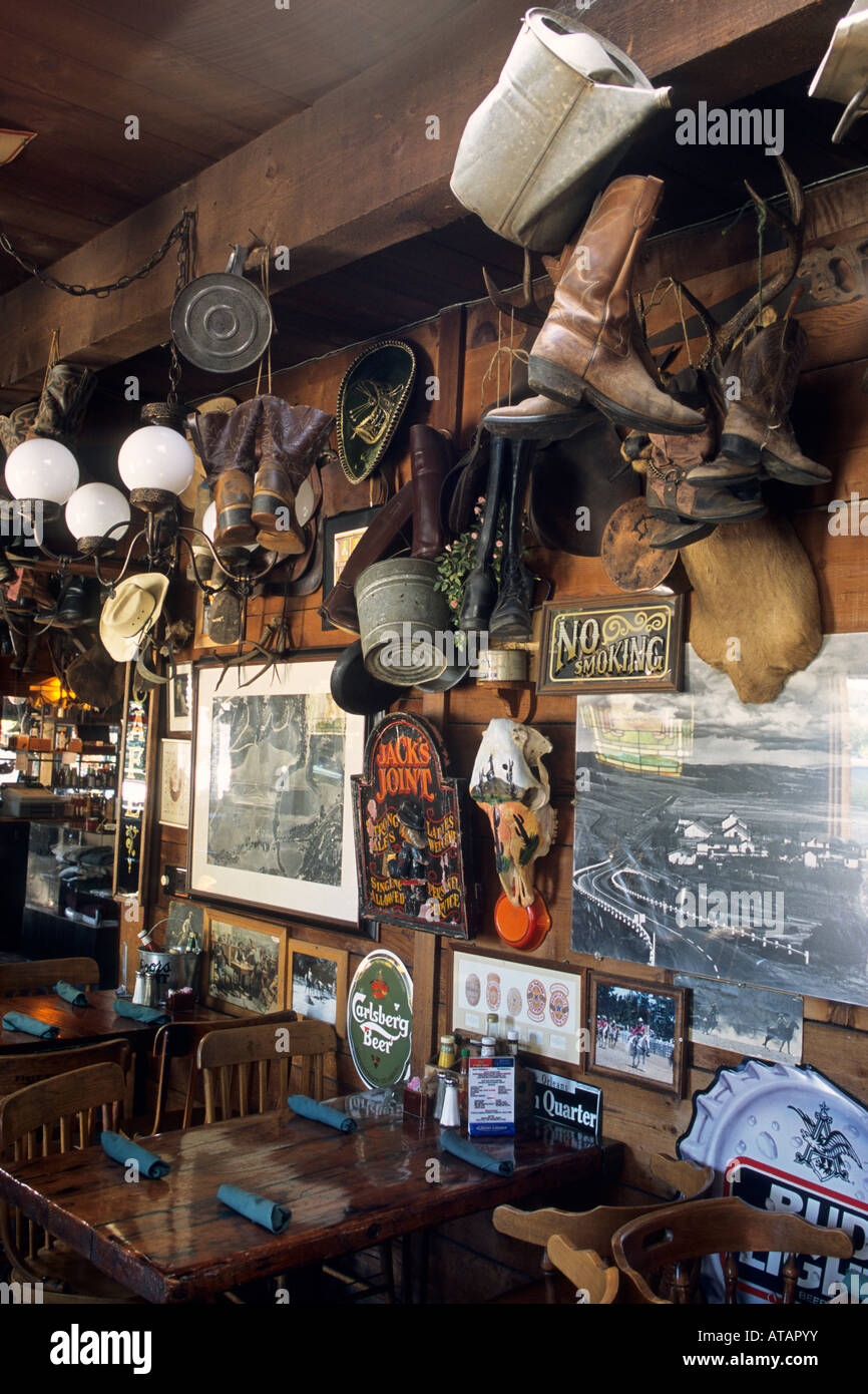 Country decor in the Running Iron Restaurant Carmel Valley Monterey