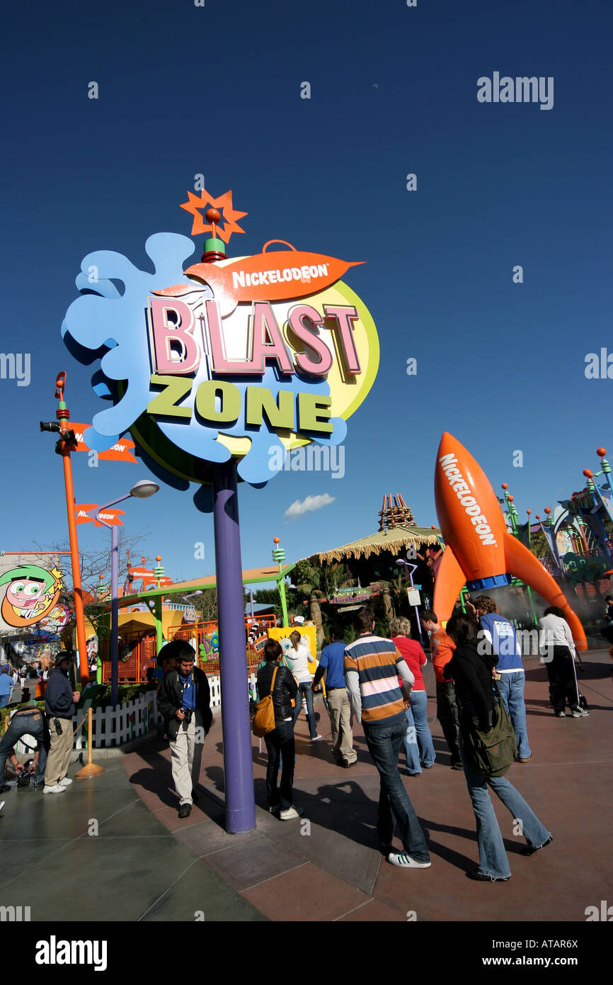Universal Studios Blast Zone Los Angeles Stock Photo