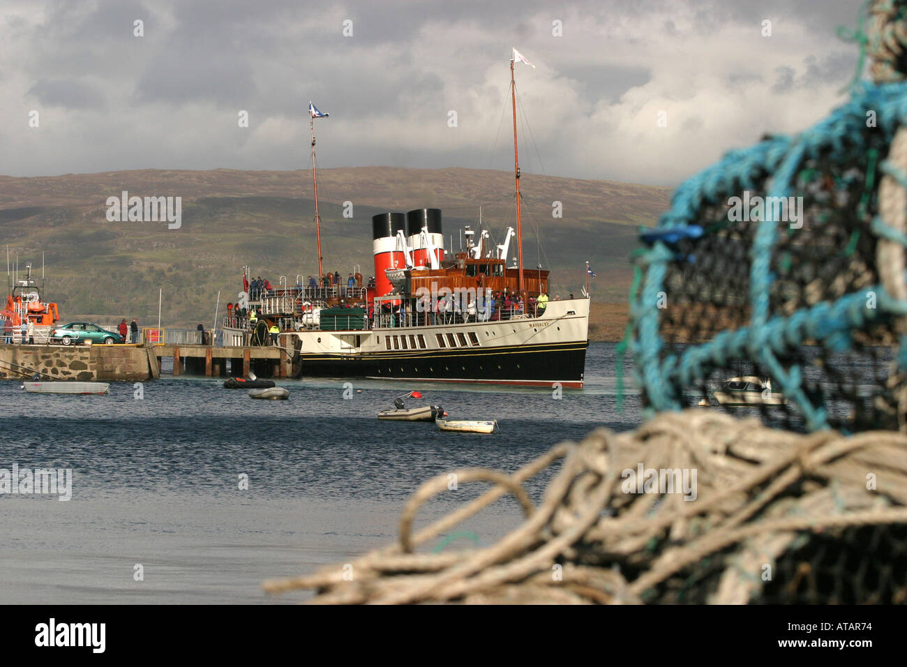 Steam Ship Waverley,Tobermory,Isle of Mull,Scotland Stock Photo