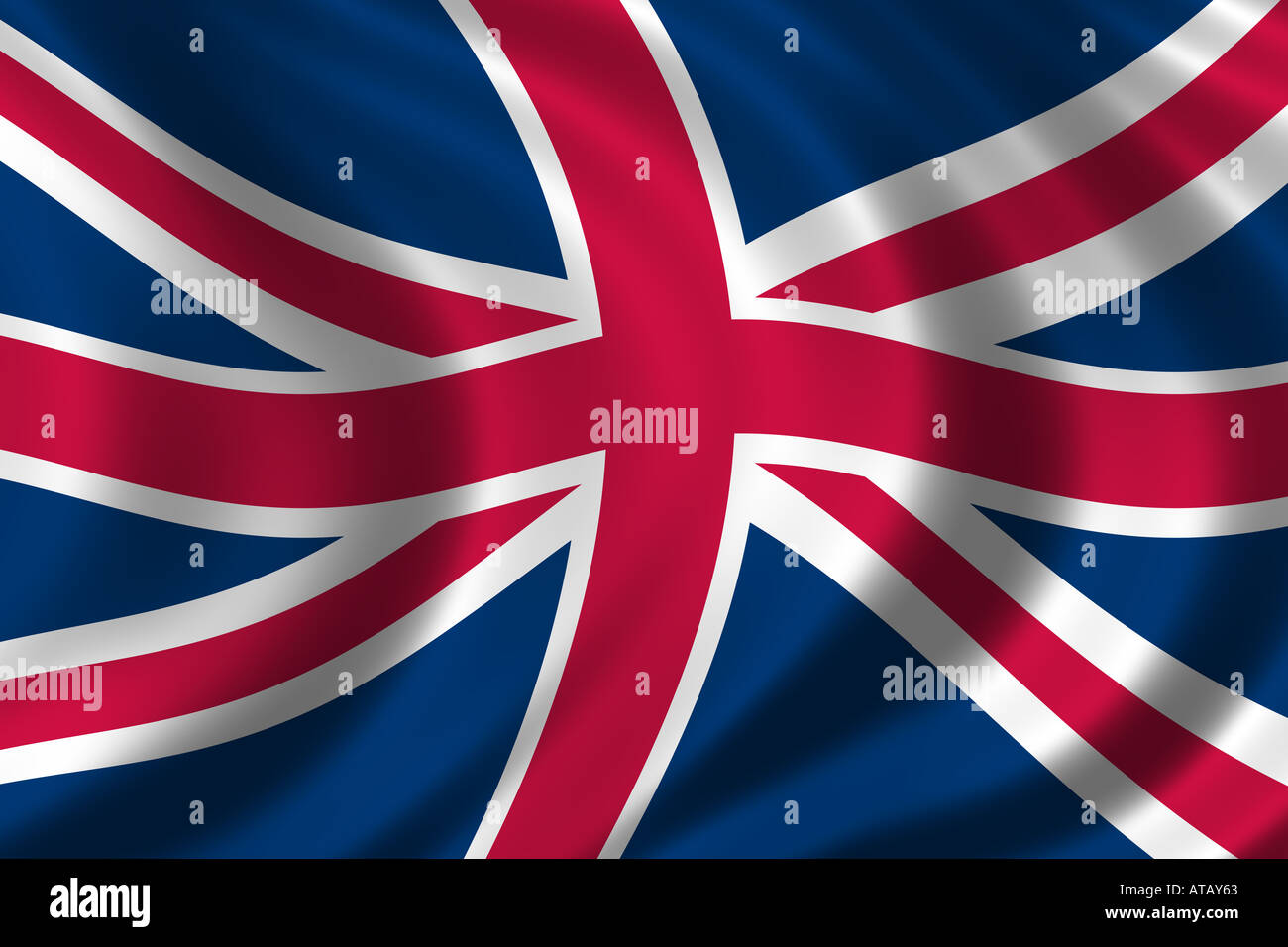 Flag of United Kingdom of Great Britain Stock Photo