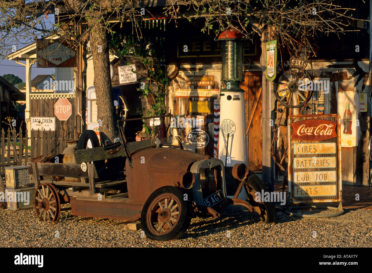 Old gas station Santa Ynez Santa Barbara County California Stock Photo Alamy