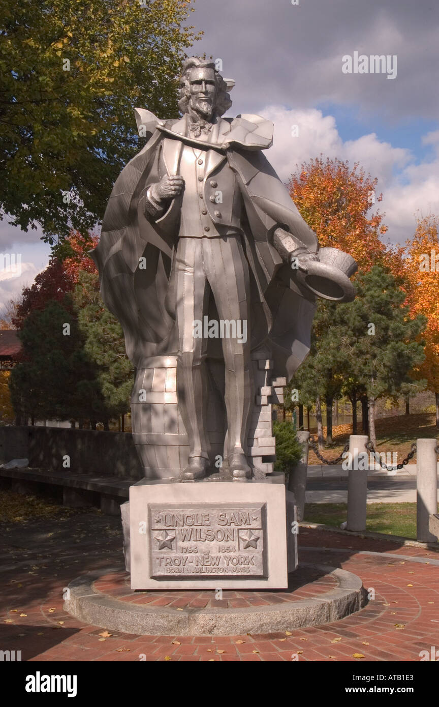 Troy New York is the home of Uncle Sam who was inspired by the real life Sam Wilson during the War of 1812 Stock Photo