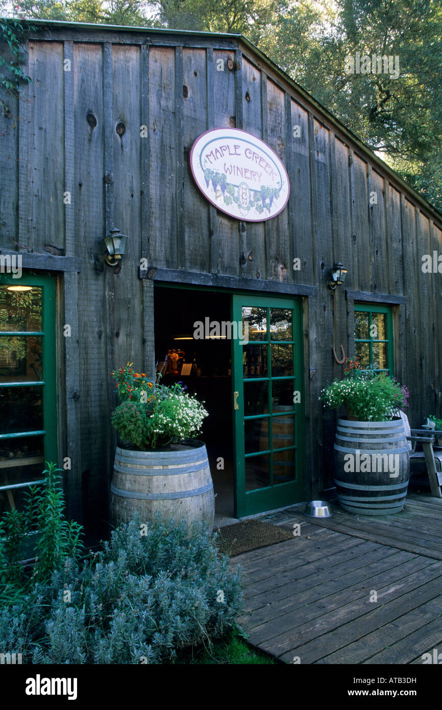 rustic Wine tasting room at Maple Creek Winery Yorkville Mendocino