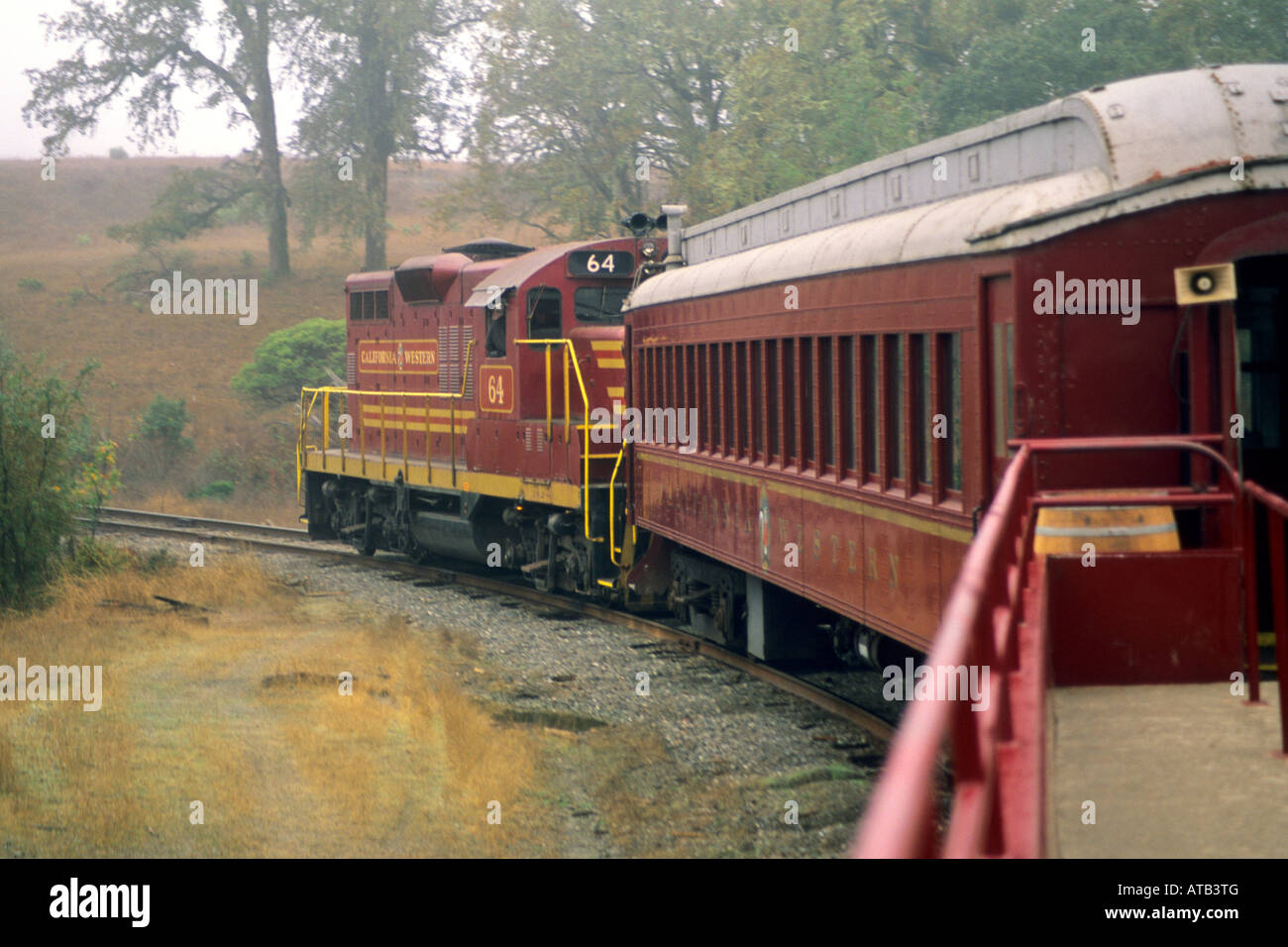 The Skunk Train Willits Mendocino County California Stock Photo