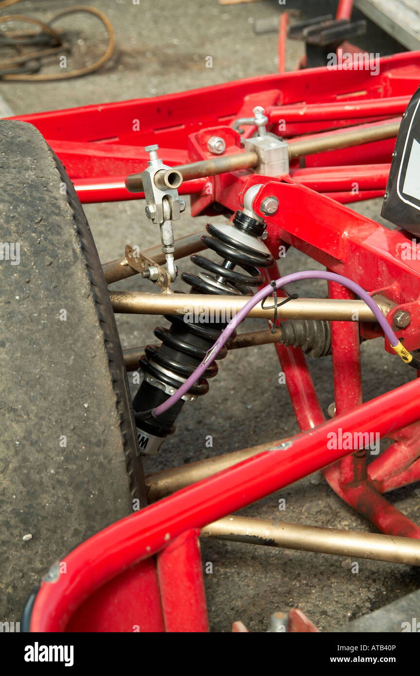 suspension adjustable coil over spring car rod Stock Photo Alamy