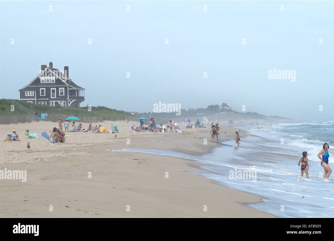 Wainscott NY 081001 Beach Lane in Wainscott NY With Kennedy house in