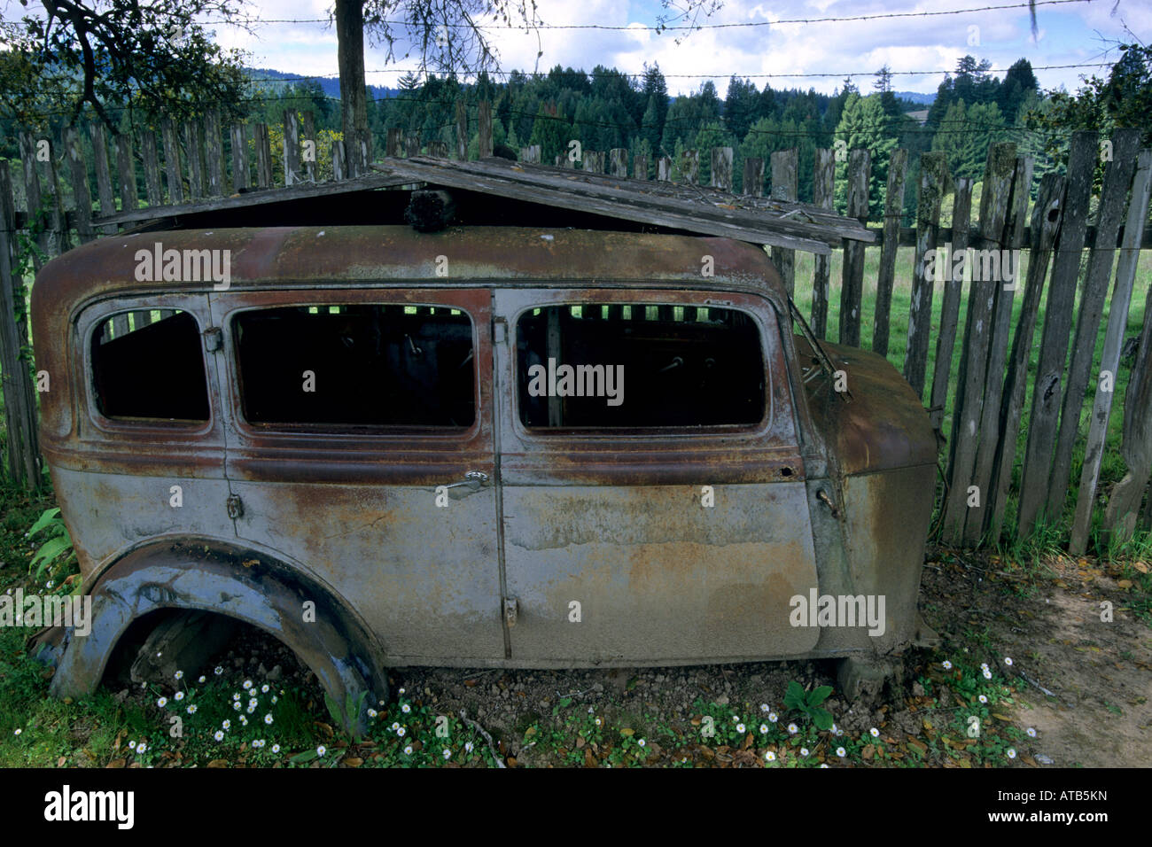 Wrecked old car hi-res stock photography and images - Alamy