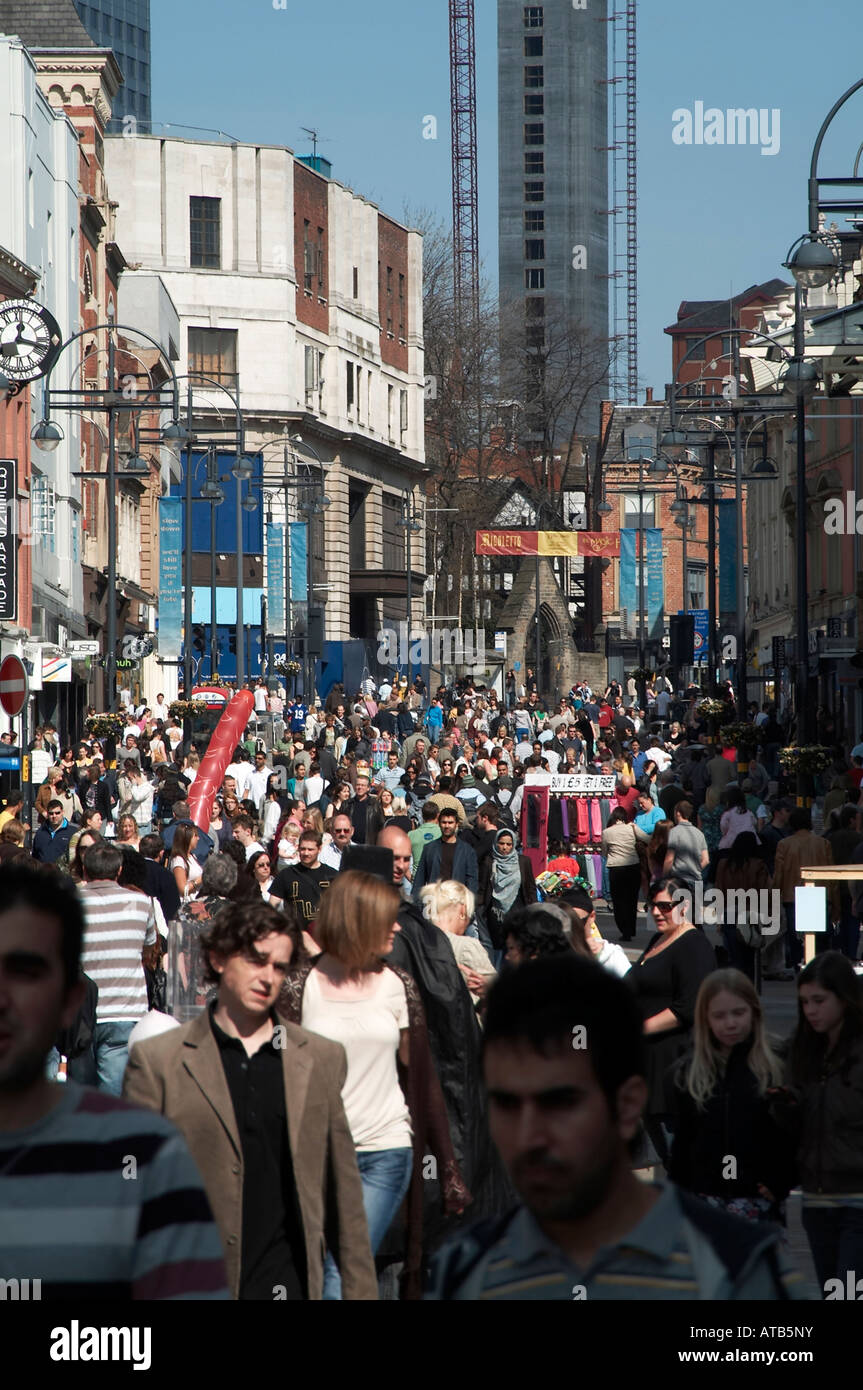 high street busy retail price index sales leeds Stock Photo