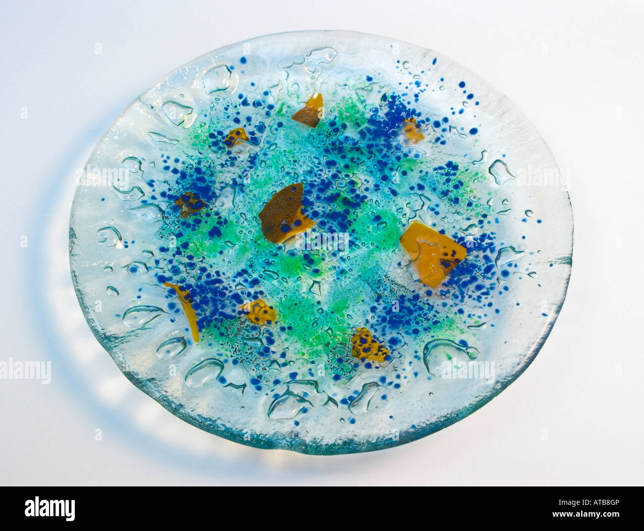 Slumped Kiln Formed Glass Stock Photo Alamy