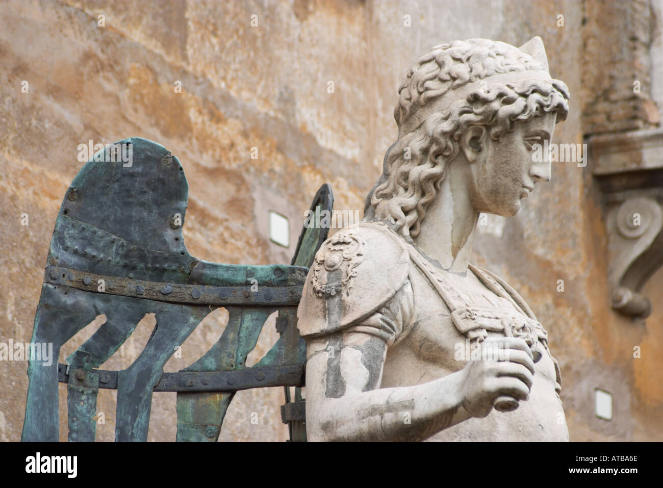 A statue of the Archangel Saint Michael at Castel Sant Angelo Rome ...
