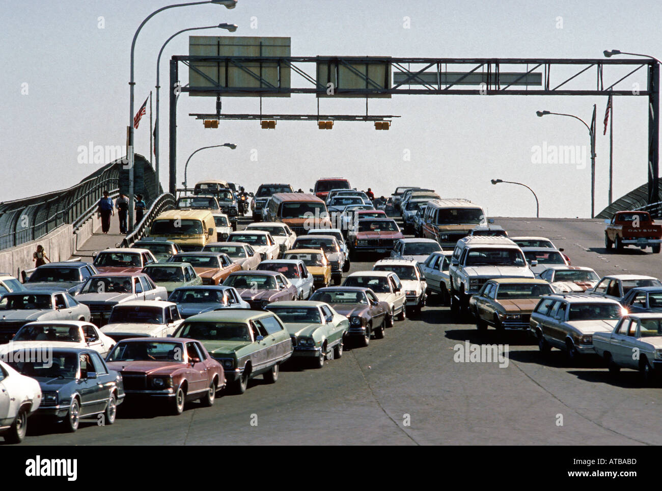 El Paso Texas International border crossing from Juarez Mexico into the