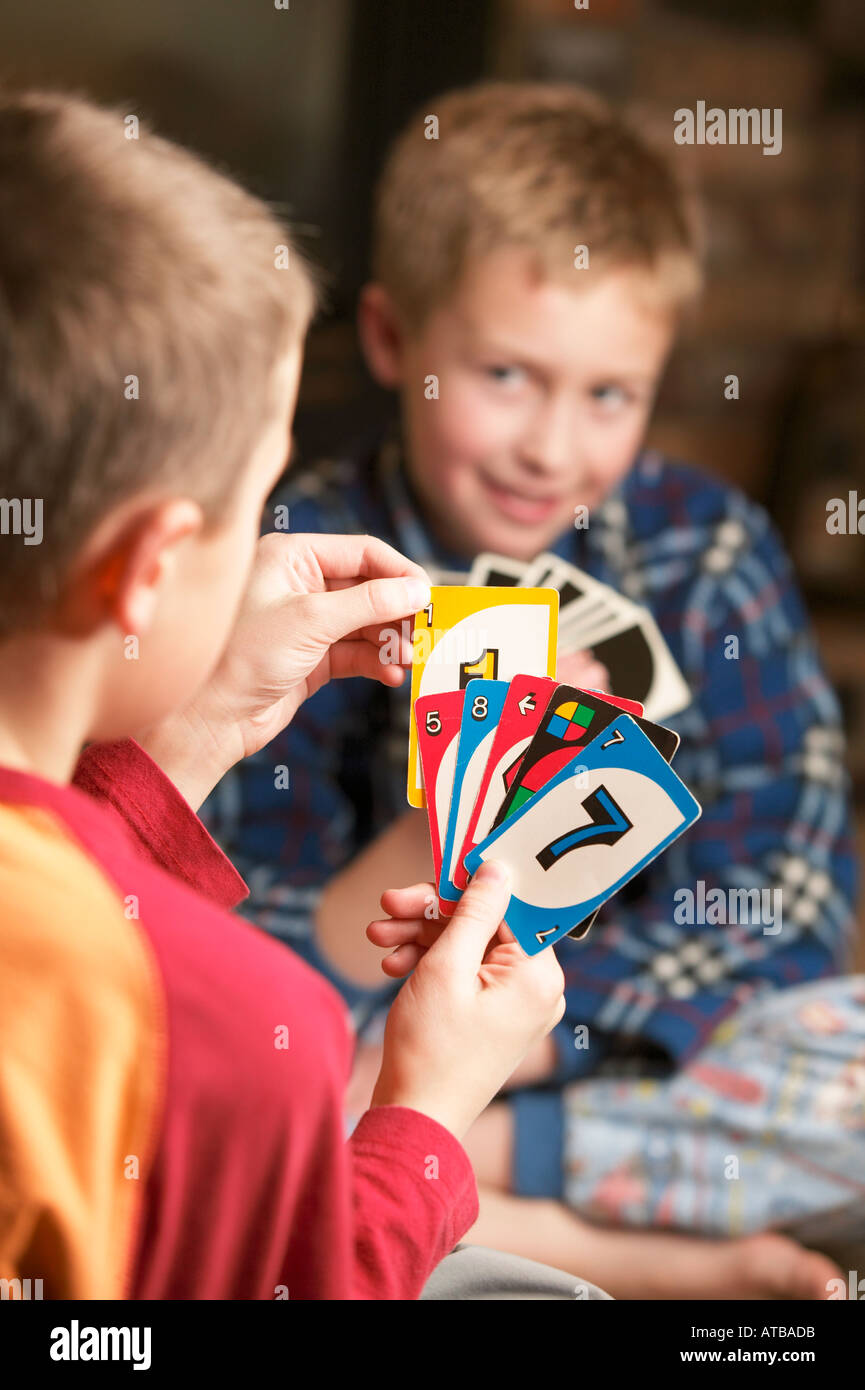 Two boys play board game hi-res stock photography and images - Alamy