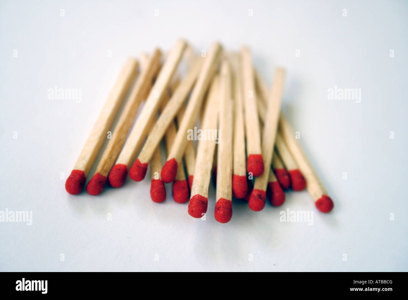 stack of matches, unused Stock Photo