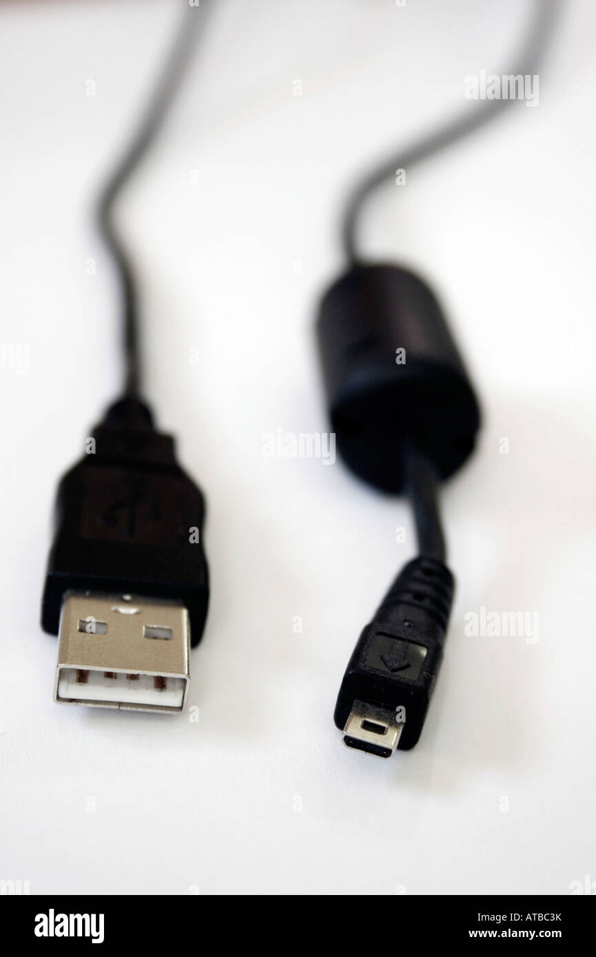 USB cable, both connectors Stock Photo Alamy