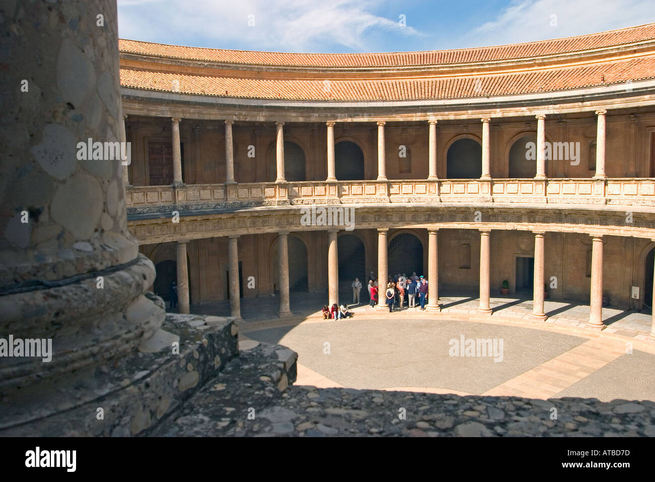 Granada Spain Palace of Carlos V beside La Alhambra Stock Photo