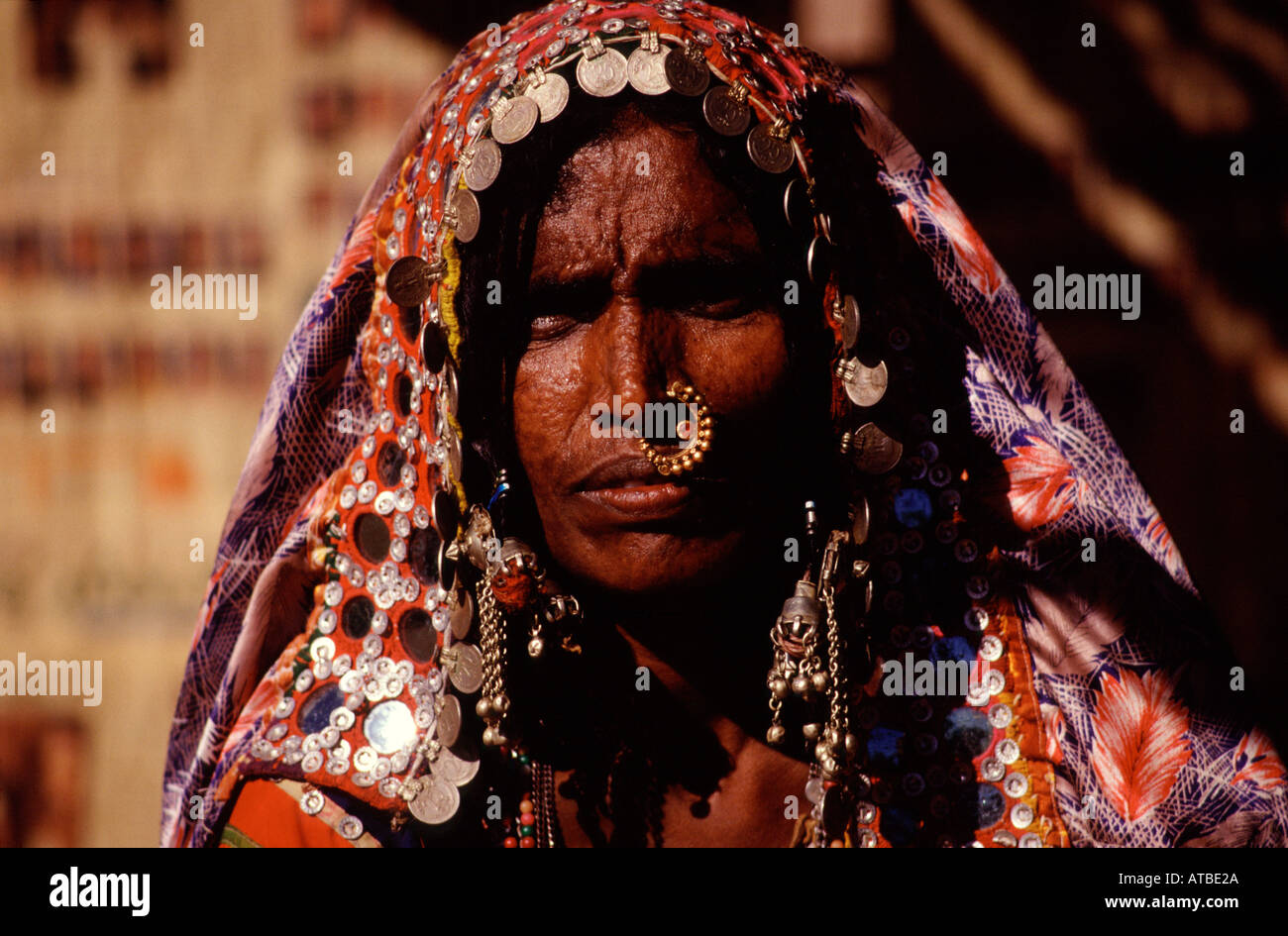Kutchi woman Gujarat India Stock Photo