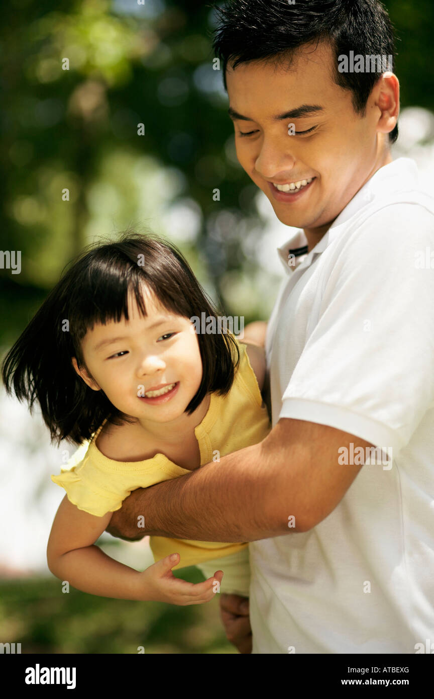 father and daughter in the park Stock Photo - Alamy