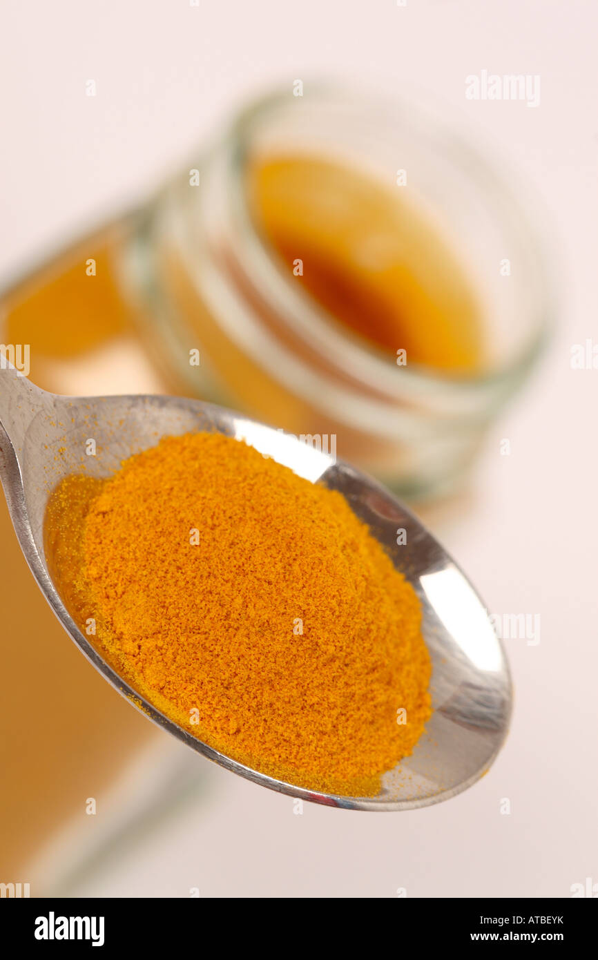 Turmeric spice used in Indian curry food cooking Stock Photo Alamy
